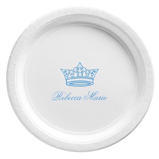 Delicate Princess Crown Paper Plates